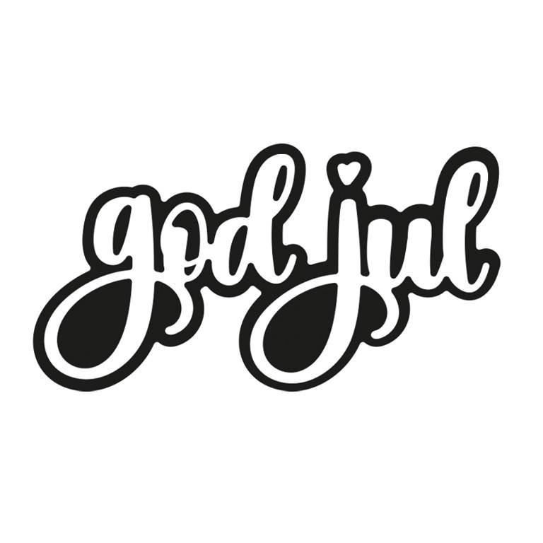 PY Hobby Dies - God jul - Med Bakgrund - 6 x 3cm