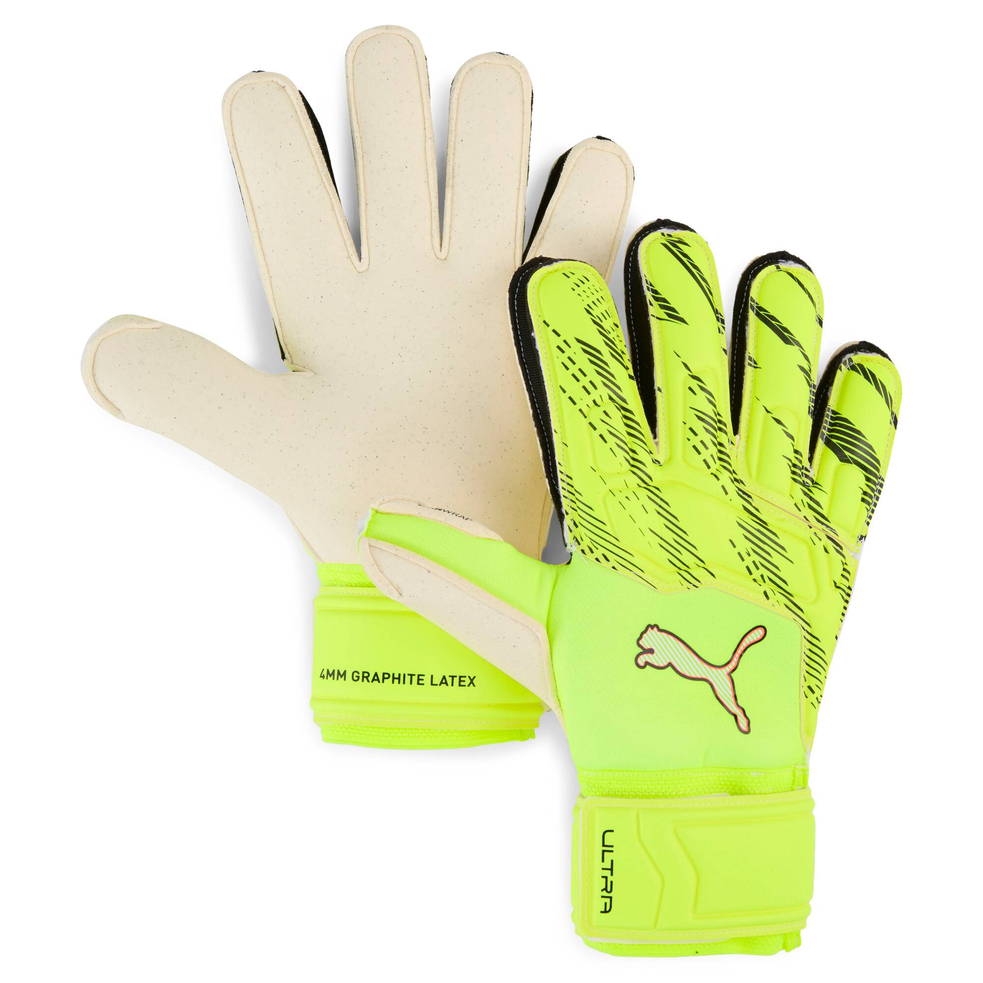PUMA ULTRA Pro Protect Goalkeeper Gloves Youth, Accessories, Yellow Alert/Black, 7.5