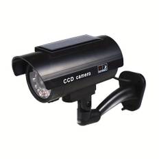 TEMU Solar Dummy Camera With Blinking Led Light, Indoor Outdoor Surveillance Fake Security Camera With Adjustable Mount, Simulated Fake Cctv Camera For Home And Business