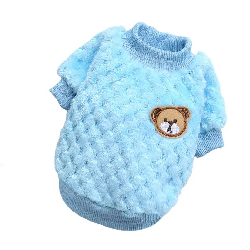 Warm Pullover Coat for Small Dogs & Cats - Blue / S (S)