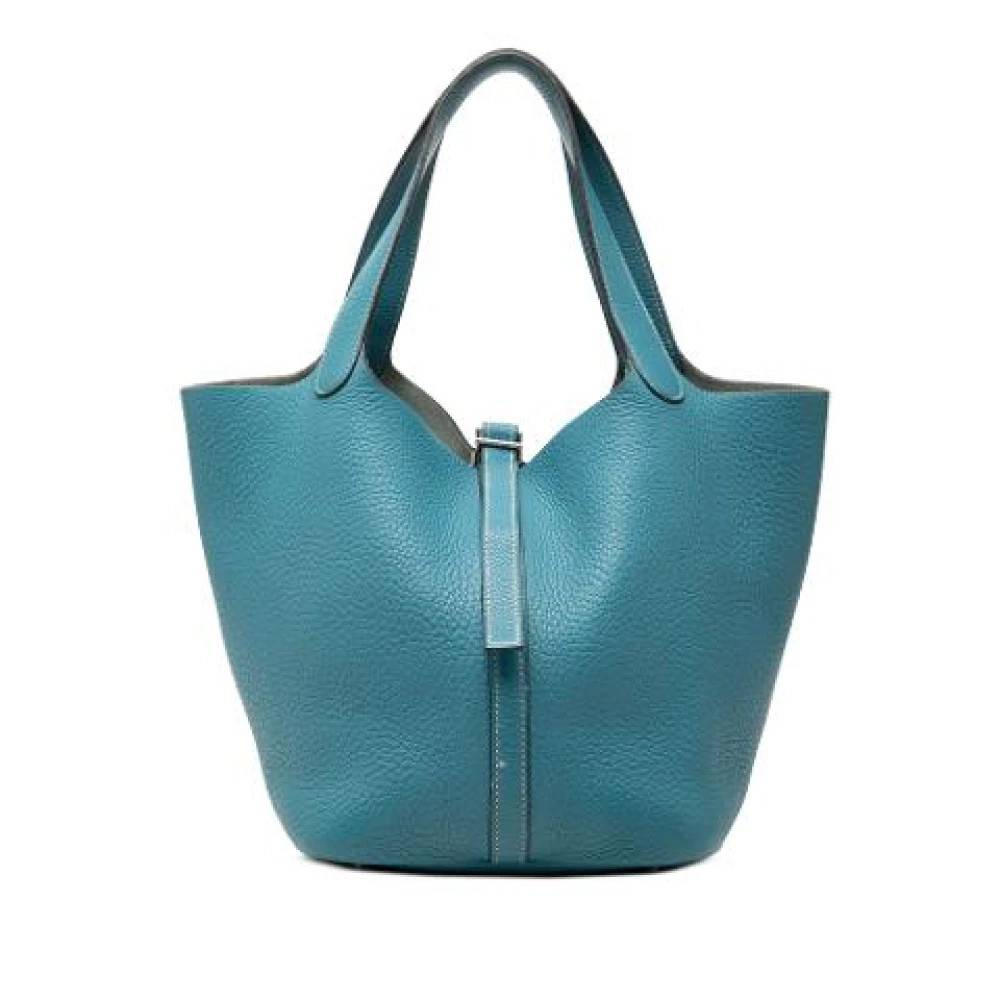 Hermès Vintage Pre-owned Picotin Håndtaske - Vintage - Dame - Blå - ONE SIZE - Læder
