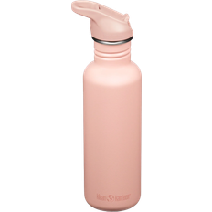 Klean Kanteen Classic 800 ml (W/ Flip Seal Sport Cap and Straw) Peach Parfait, 27 oz/800 ml