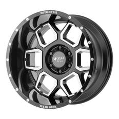 Moto Metal Spade 20X10 ET-24 6X139.7 106.25 Gloss Black Machined Fälg