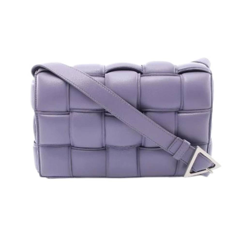 Bottega Veneta Vintage Pre-owned Padded Cassette Læder Skuldertaske - Vintage - Dame - Lilla - ONE SIZE - Uld