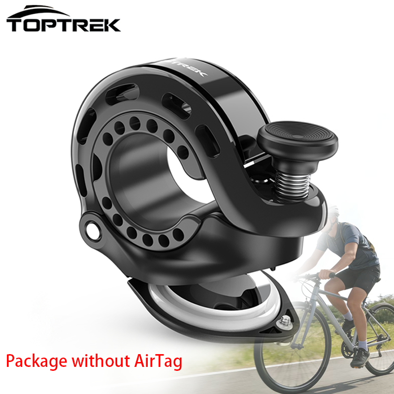 Toptrek Bicycle Bell With AirTag Holder Anti-Theft Waterproof Bike Handlebar Horn 110dB Outdoor MTB Road Bike Accessory Scooter