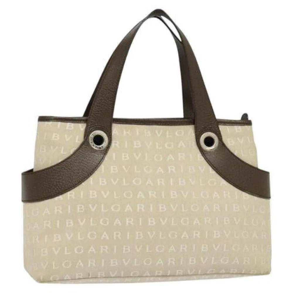 Bvlgari Vintage Pre-owned canvas håndtasker - Vintage - Dame - Beige - ONE SIZE - Tyl