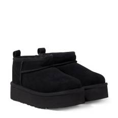 UGG Kids Classic Ultra Mini suede platform boots - black - EU 37