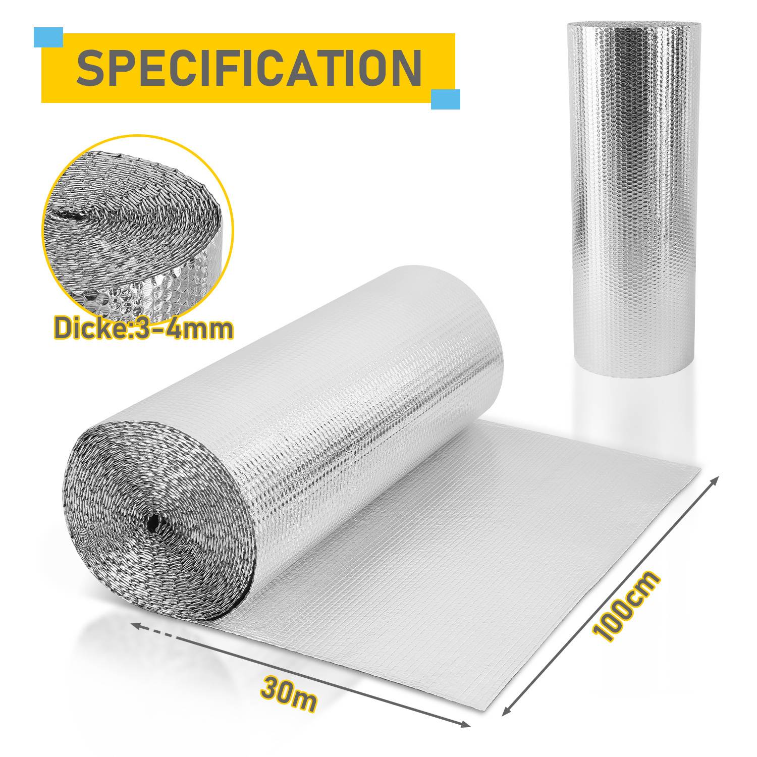 Scale Insulation Foil Suitable For , Greenhouse & Wall Insulation - Barrier Roof Covering, Radiator Reflection Film For ,, Temperature In Homes, Installation For