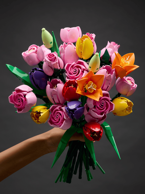 LEGO Blomster pakketilbud: Tulipanbukett og rosa rosebukett
