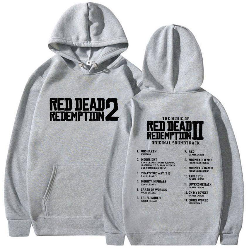 Red Dead Redemption 2 Merch Grafiska Huvtröjor Unisex Kläder Mode Överdimensionerad Tröja Vardaglig Lös Långärmad Huvtröja cm