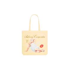 Bershka Shopper 'SABRINA CARPENTER' sennep / citron / rød / hvid - One Size