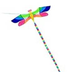 Drake 5m tail dragonfly kite barn vuxen stor kite set lätt att flyga drakar för utomhusspel och aktiviteter (Size : Without reel)