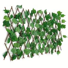 TEMU 1pc Artificial Ivy Privacy Fence Screen - Plastic, Interlocking Greenery Wall For Outdoor Decor, Uv And , Privacy Fence Panels For Outside
