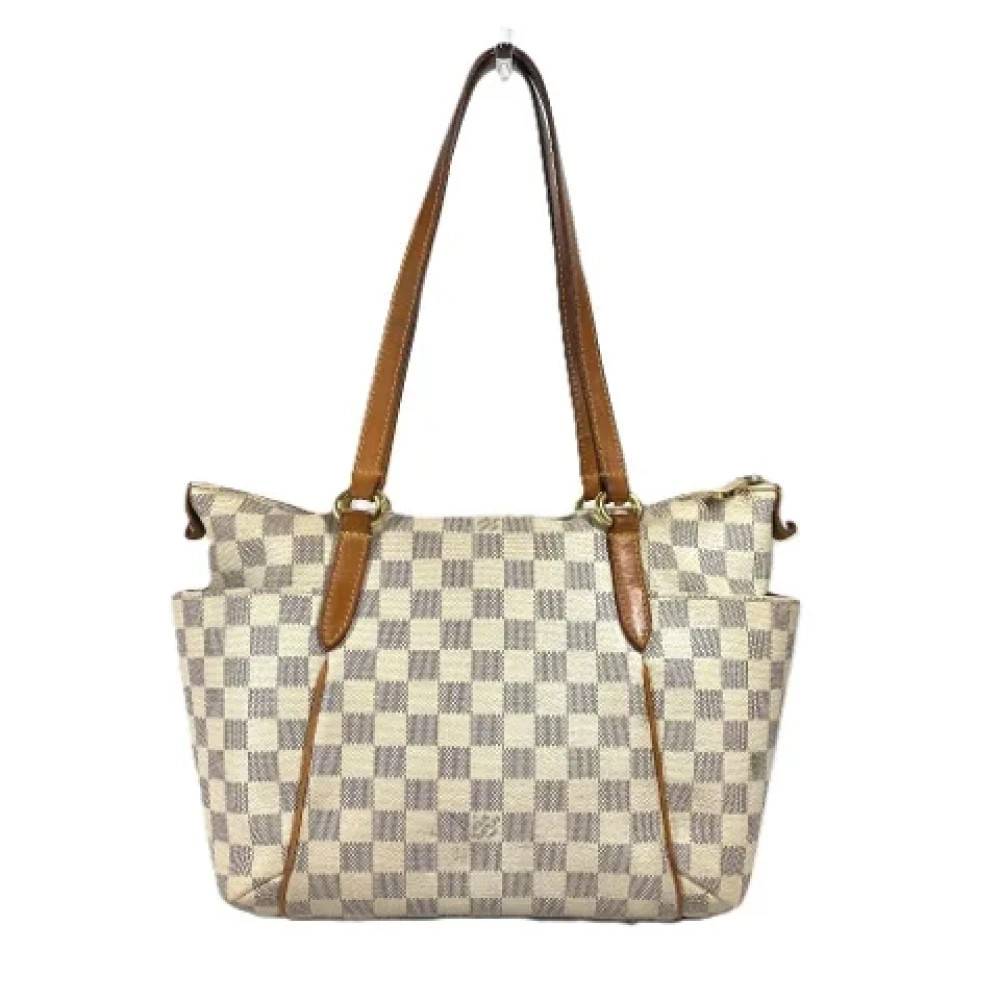 Louis Vuitton Vintage Pre-owned Vintage Damier Azur Tote Bag - Vintage - Dame - Hvid - ONE SIZE - Uld