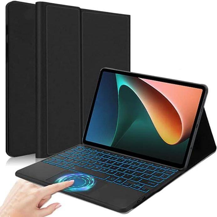 Fodral för Xiaomi Pad 8/8 Pro 11,2 tum (2025) med avtagbart engelskt pekplattstangentbord grön