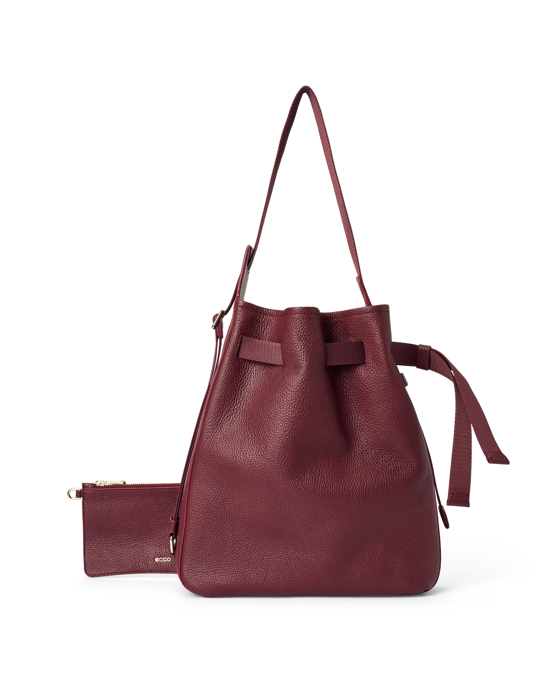 ECCO Sail Bag M - Sac bandoulière cuir pour femme - Rouge