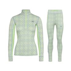 Kari Traa Rose Half Zip High Waist Skiundertøj Sæt Dame - Mint, XXL / L