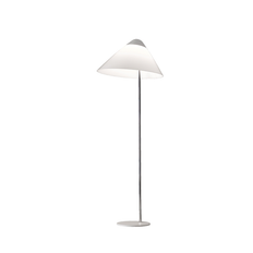 Wegner Opala gulvlampe - Midi - Hvid m. krom