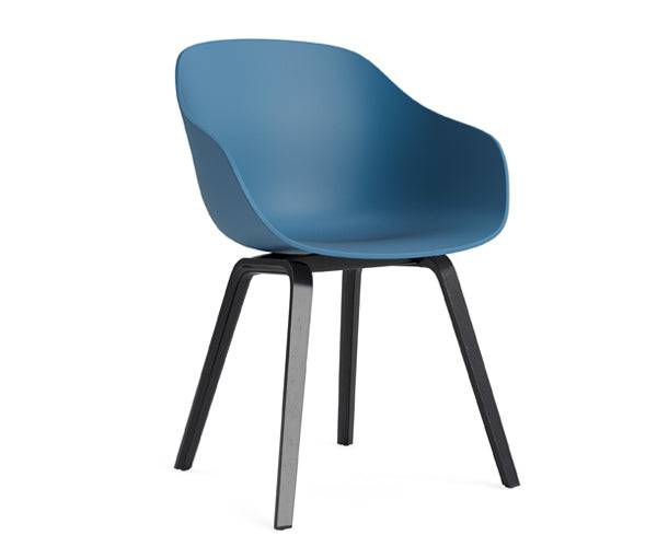 HAY About A Chair - AAC 222 - Azure Blue - Black Oak