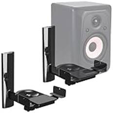 RICOO 2 x väggfästen för högtalare, universella högtalare, väggfästen, vridbar, lutbar, LH023-B hållare, lådhållare, set upp till max. 25 kg vägghållare, högtalare, väggmonterad