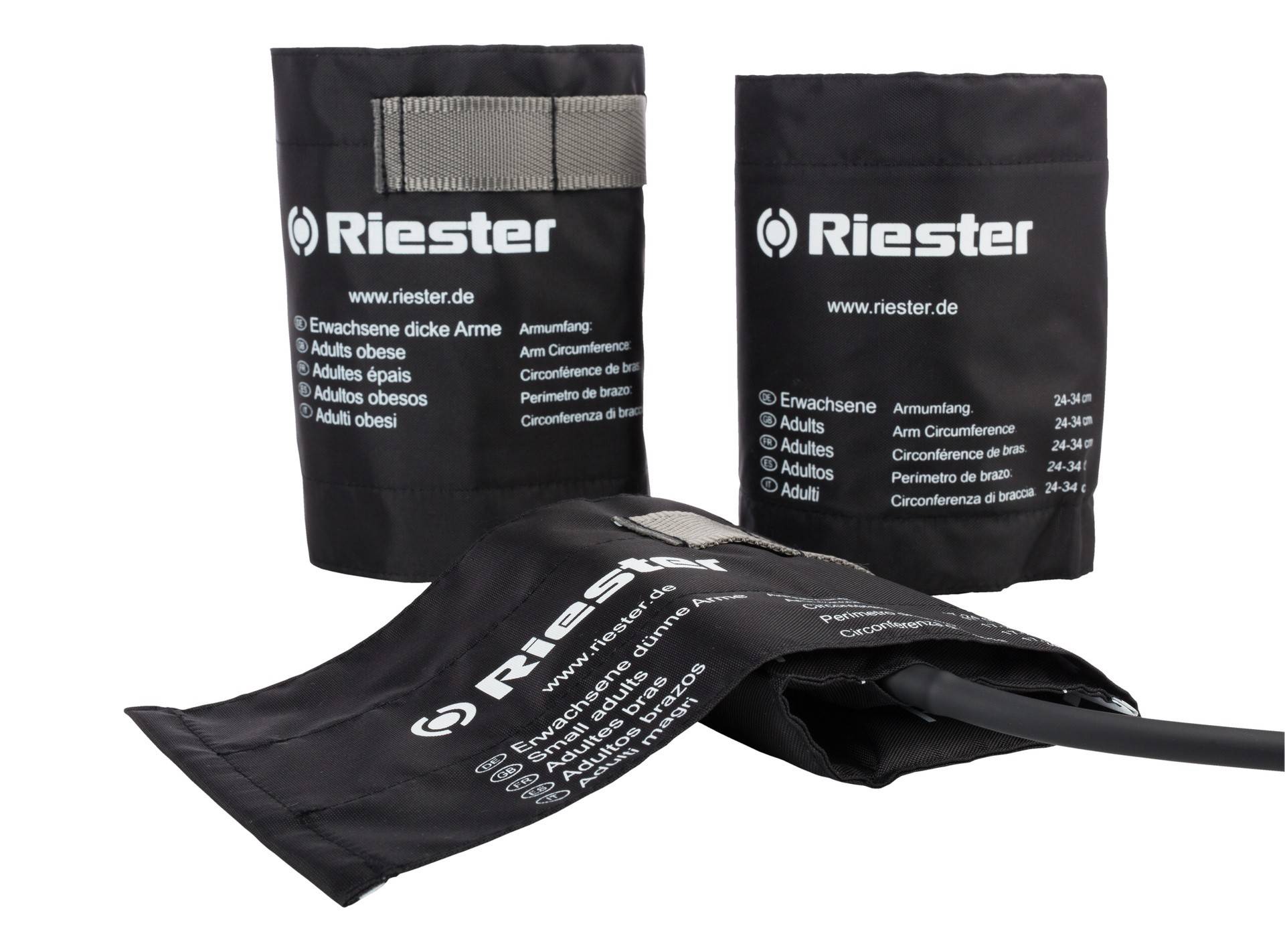 Riester Blodtryksmanchet, Voksen, 24-34 cm, 2 slanger
