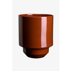 Bergs Potter - Krukke Hoff GLAZED, Diameter 14 cm - Orange