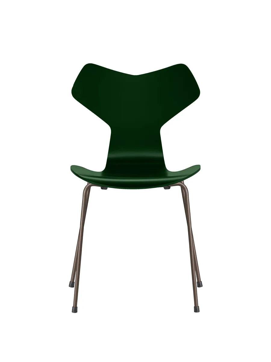 3130 Grand Prix stol lakeret af Arne Jacobsen Evergreen / Brown Bronze - Jacobsen Plus
