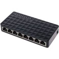 Mini ethernet n&#xE4;tverk desktop switch 8 port 10/100 mbps lan snabb internet hub desktop gigabit switch elektronik tillbeh&#xF6;r