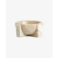 MERIAN saltkar i marmor - ø8 cm - brun