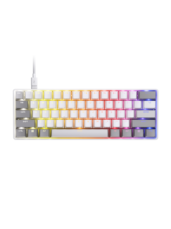 Corsair CLIPPER PRO MINI 60 - Gaming Tastatur - Uden Numpad - Nordisk - Hvid