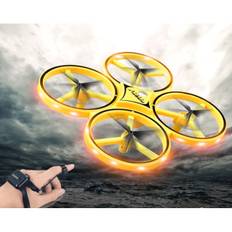 Drone handstyrd Quadcopter (med LED-lampor och cool loop-funktion) (Farve: Gul)