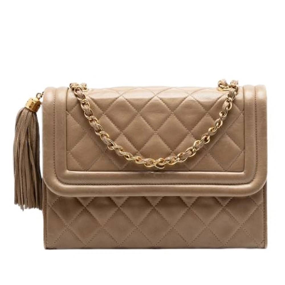 Chanel Vintage - Pre-owned Vintage Quilted Lambskin Crossbody Bag Vintage - Dam - ONE Size - Läder