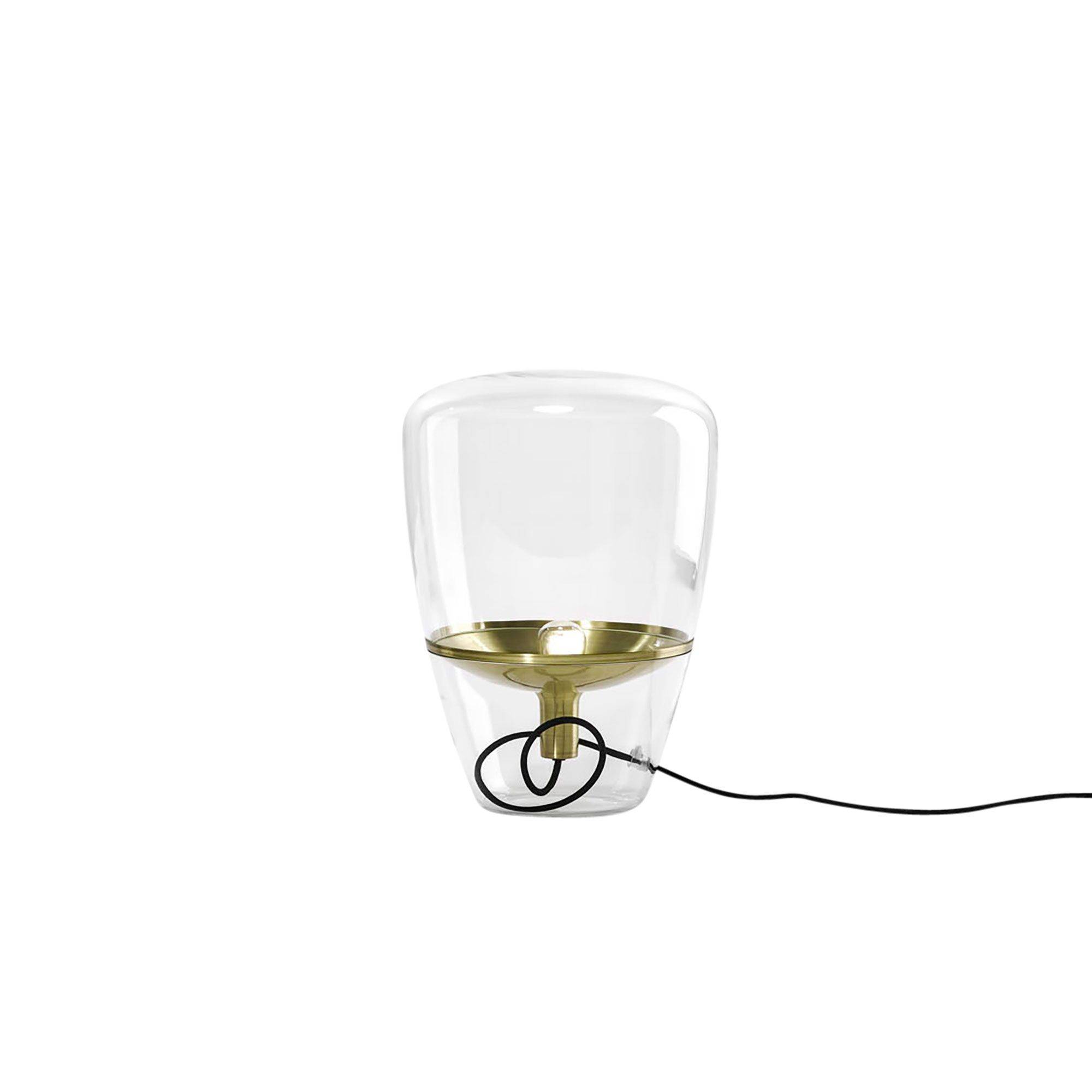 Ballonger Liten Bord/ Golvlampa Klart Glas/ Mässing