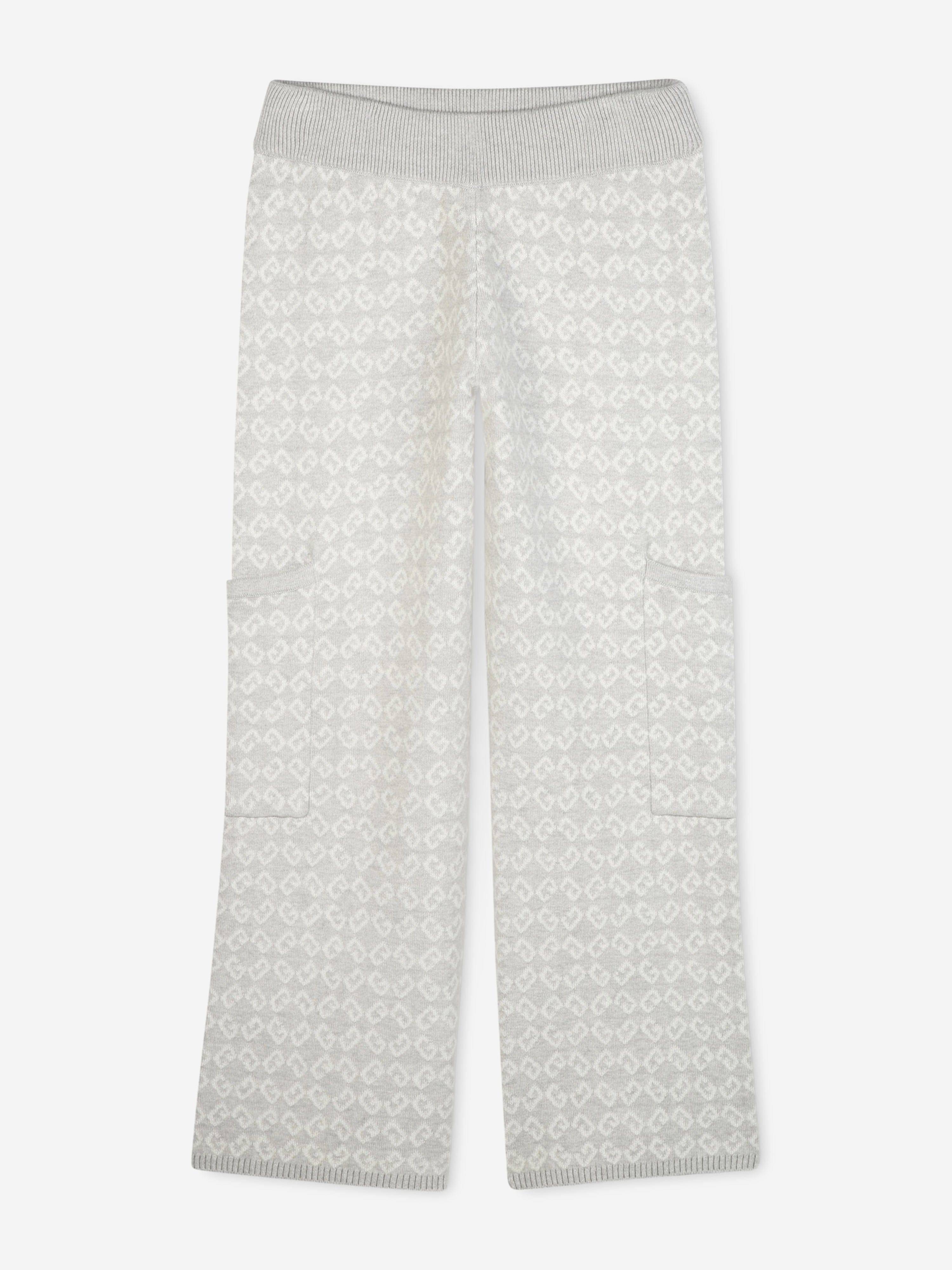 Givenchy Girls 4G Logo Knitted Trousers in Grey - Grey / 12 Yrs (12 Yrs)