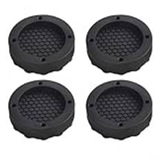 Silikonspjällmatta för hushållsapparater 4-pack, skyddar golv och minskar vibrationer (svart)