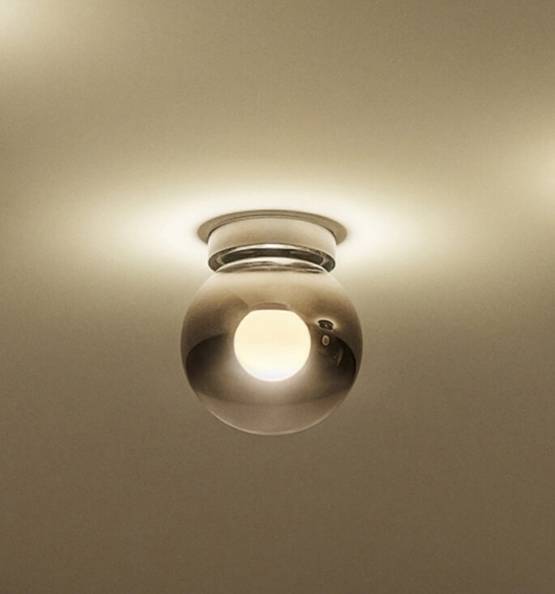 Occhio Luna Piena 125 Up loftlampe, dark chrome