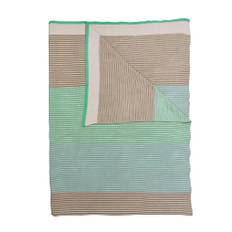 PIP Blockstripe Throw L.Green 130x170