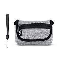 JJC Neopren kompakt kameraväska med handledsrem för Ricoh GR IV IIIx III II för Sony Z-V1 RX100 III IV V VA VI VII för Canon G7X Mark III II SX720 för Olympus TG-7 TG-6 TG-5 TG-4 Fuji XF10 (grå)