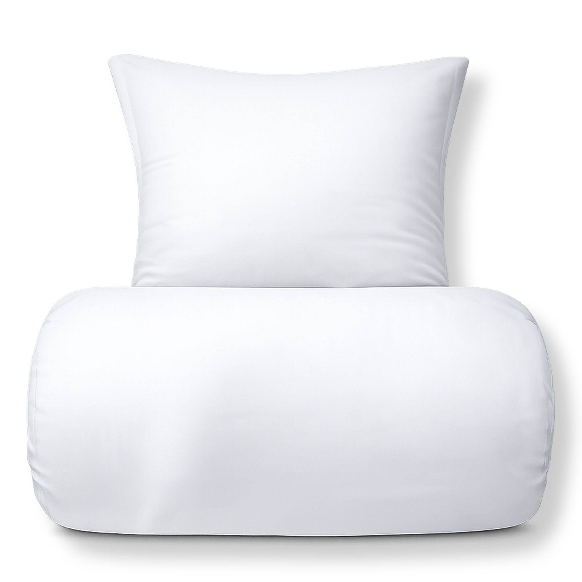 Bambus dobbelt sengetøj 200x220 cm - 100% bambus - Hvidt satinvævet