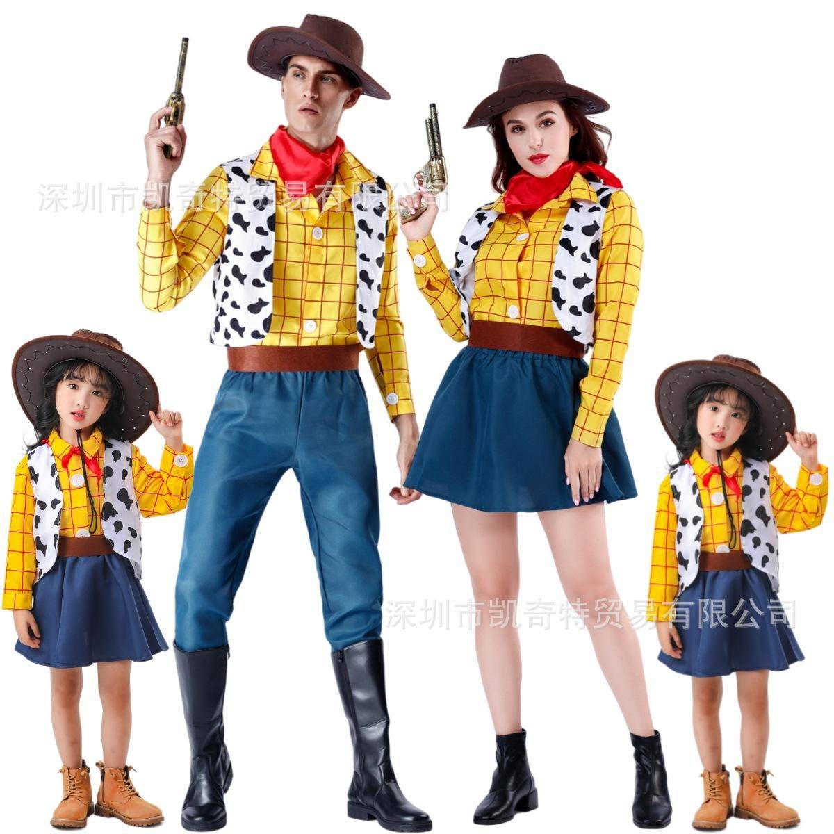 Halloween Toy Story Woody Tracy Shepherd Vuxen Barn Cosplay Scenkostym cm yellow