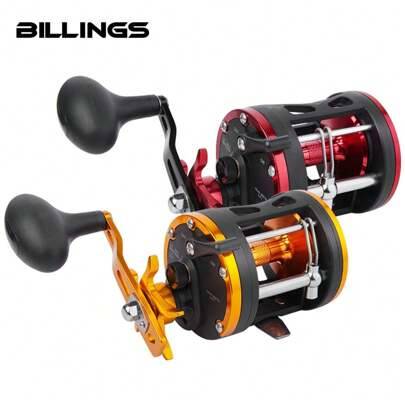 Trollingfiskerulle 3+1bb Rund Betekastningsrulle Vänster/Höger Hand Inshore Surf Saltvattenfiskerullar Konventionell Rulle För Lax, Havskatt Och Abbor - Multifärgad (Multi-size)