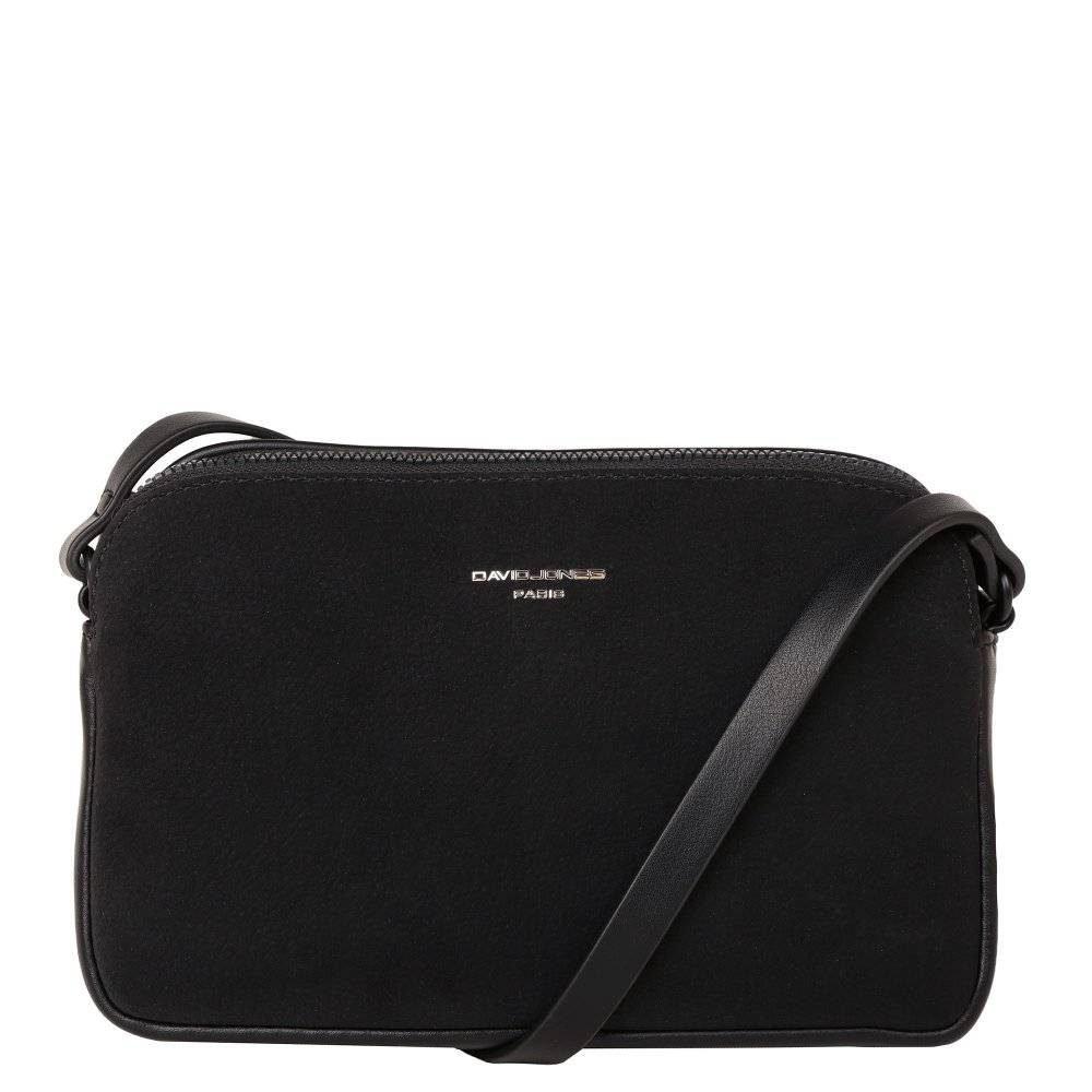 David Jones Toulouse Womens Messenger Bag Colour: BLACK SYNTH/BLK ZIP, Size: One Size