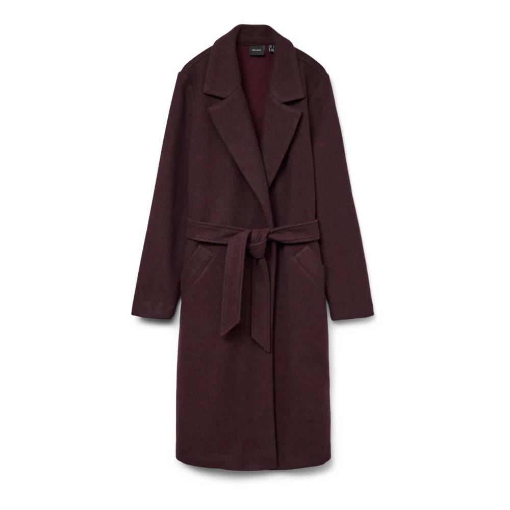 VERO MODA VmFortuneaya Lang Frakke - Frakker - Dame - Brun - XS - Uld