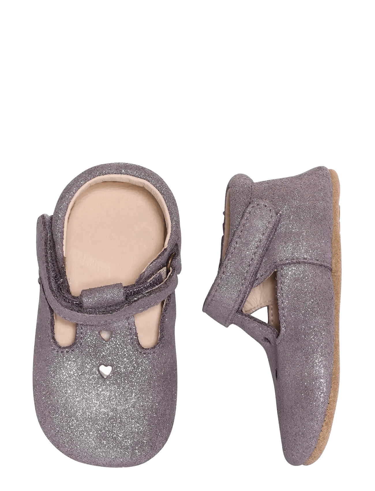 Melton Mary Jane Leather Slippers - Purple - 16/19