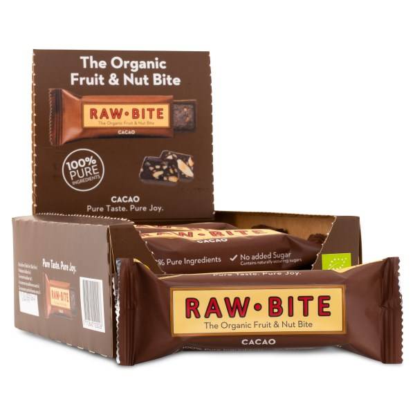 RAWBITE Raw Cacao, 12-pak