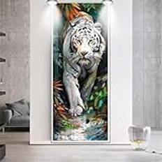 Diamantkonst djur tiger stor diamantmålning 81 x 183 cm broderi korsstygn kristall konstkit för vuxna gör-det-själv ädelsten konst hel fyrkantig diamant konst tillbehör diamantprickar för hem