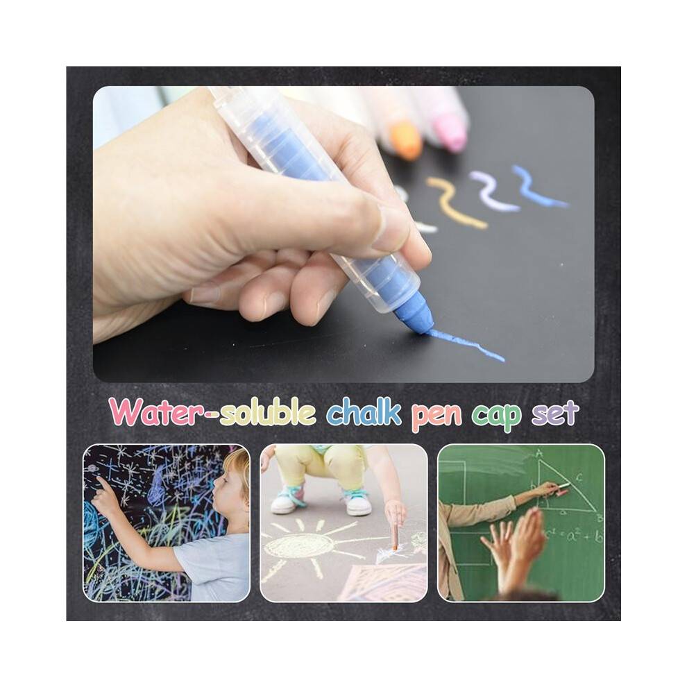 15Pcs Dustless Chalk Set with Chalkboard Eraser, Colored Chalk with Holder,Color Sidewalk Chalk for Kids, Chalk Paint