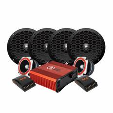 Rockford Fosgate PPS4-6 & Bass Habit SE45T SPL-paket med steg, medium