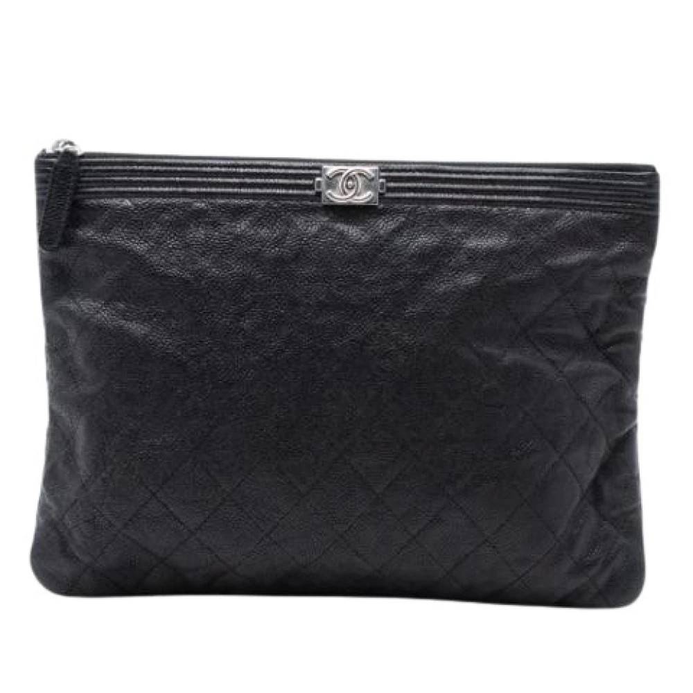 Chanel Vintage - Pre-owned Quilted Caviar Leather Clutch Vintage - Dam - ONE Size - Läder