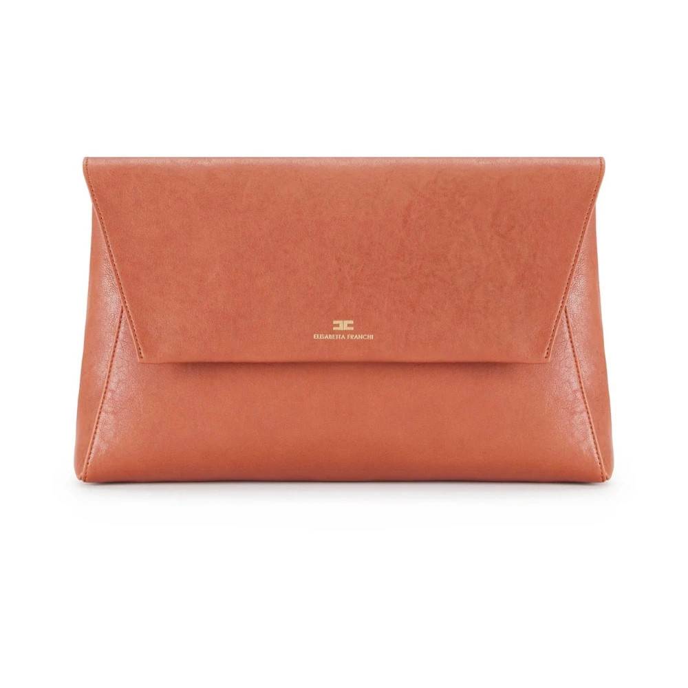 Elisabetta Franchi Envelope Clutch - Tasker - Dame - Brun - ONE SIZE - Læder